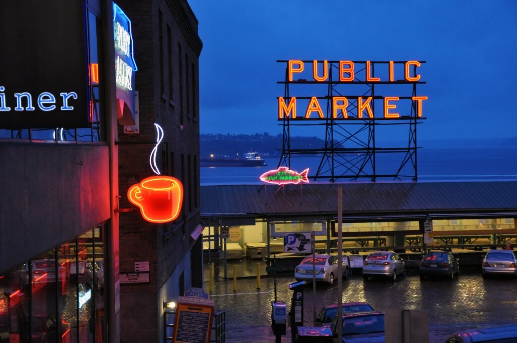 Historic downtown Seattle near Pike Place Market