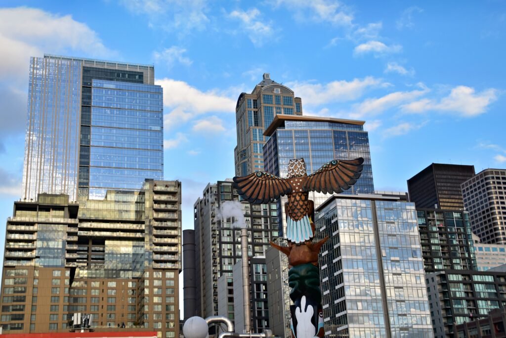 Downtown Seattle cityscape with modern buildings