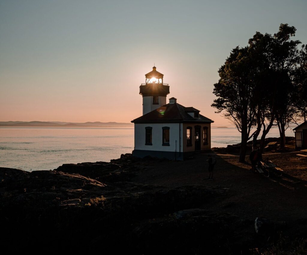Scenic island coastline in Washington State